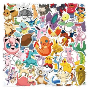 Neon Pokémon Stickers – Waterproof Anime Decals