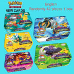 42pcs/set Pokémon Battle Card Set with Iron Metal Box