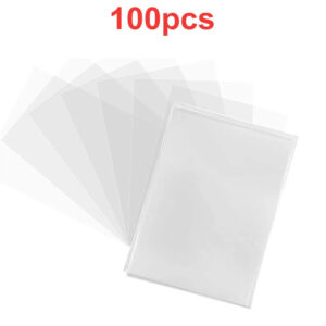 100 Pcs Transparent Card Sleeves